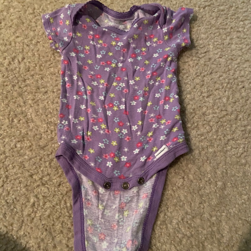 Purple flower onesie